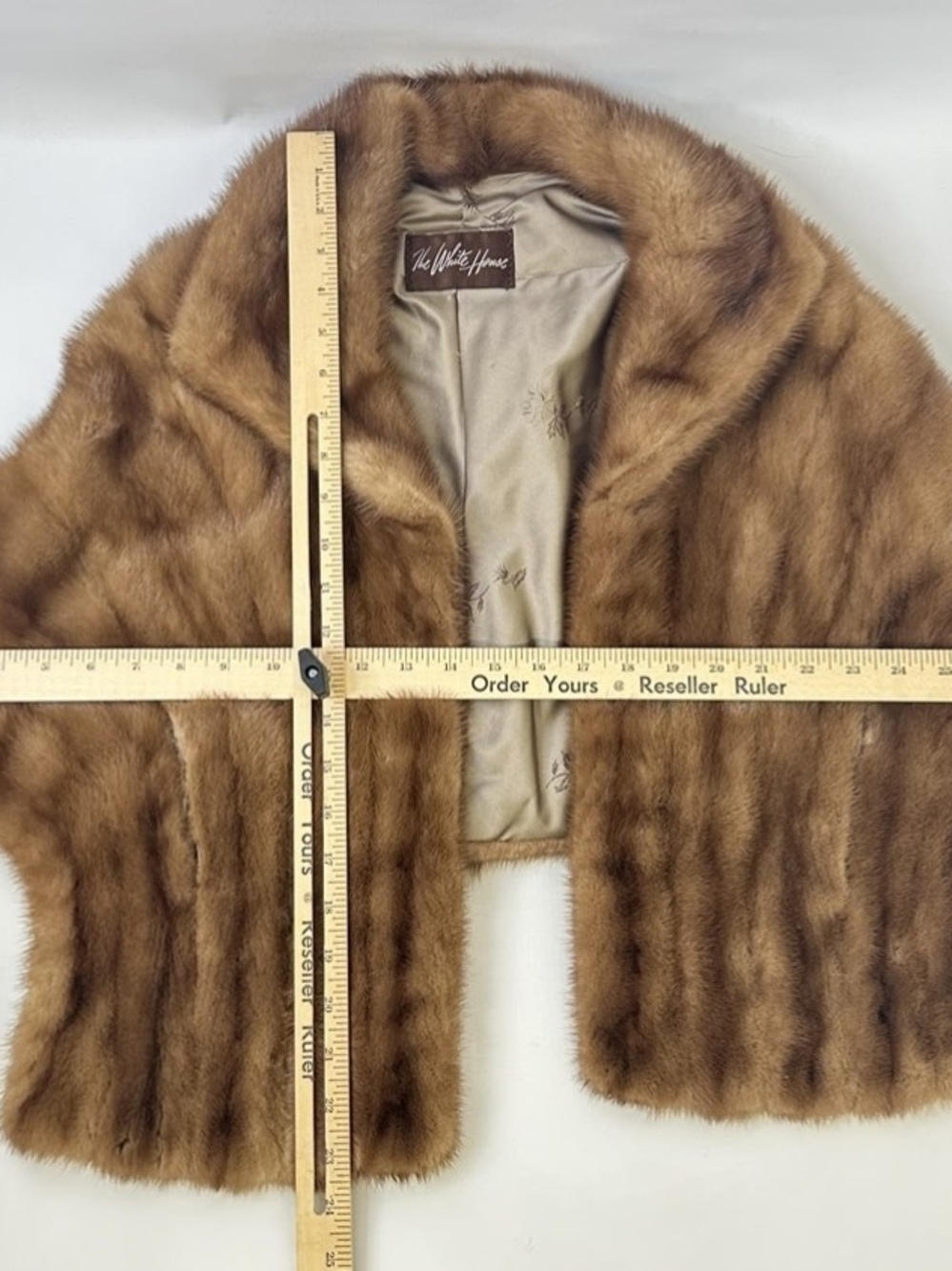 Classic Women's Mink Stole in Light Brown - Picture 3 of 5
